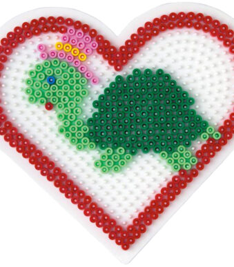 Hama Kralenplaat 'Groot Hart', wit