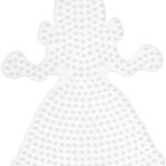 Naaldviltplaat midi 'Prinses, Koningin', wit