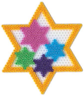 Hama grote stervormige kralenplaat, wit.