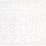 Bordje met letters - Alfabet, wit