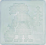 Hama knutselplaat groot 'Kerstman', wit