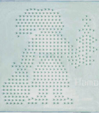 Hama knutselplaat groot 'Kerstman', wit