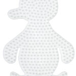 Hama borduurpatroon 'Pinguïn', wit.