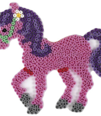 Holle naaigaatplaat 'Pegasus / Eenhoorn', wit