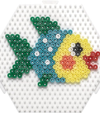 Hama zeskantbordjesplaat, meervakkenbord, wit.