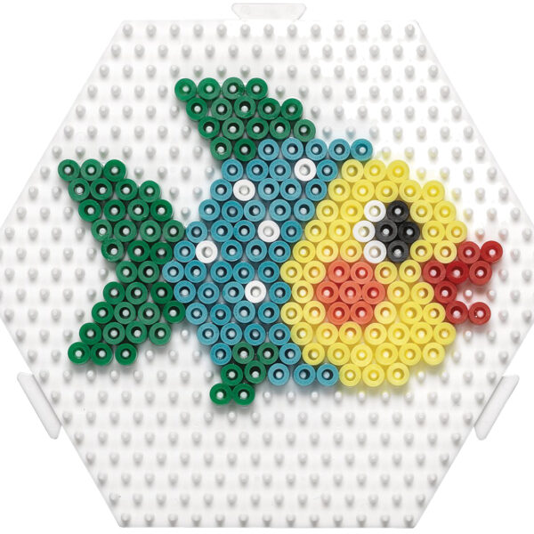 Hama zeskantbordjesplaat, meervakkenbord, wit.