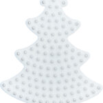 Knutselplaat 'Kerstboom', wit