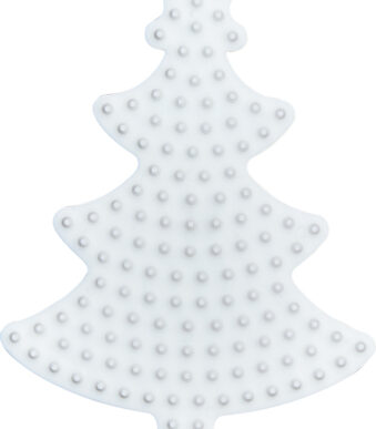 Knutselplaat 'Kerstboom', wit