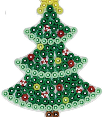 Knutselplaat 'Kerstboom', wit