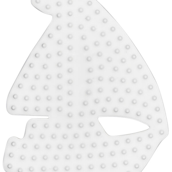 Prikkelbordplaat 'Zeilboot', wit