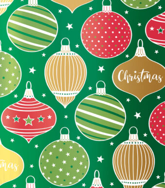 Kerstcadeaupapier 'Kerstdecoratie'
