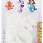 Hama kralenbordjes zeshoeken, zeepaardje, zeemeermin