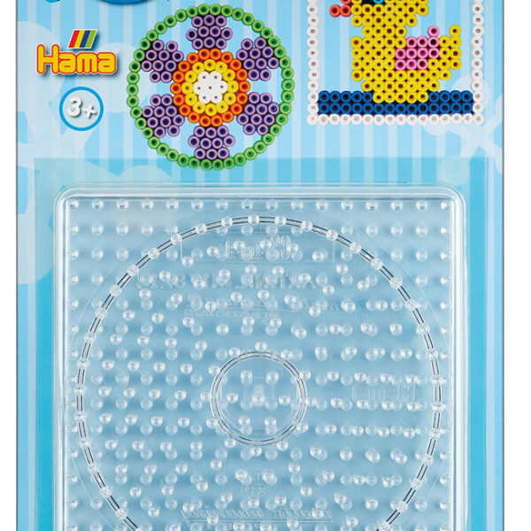 Hama stiftplaten 'grote vierkant, grote cirkel', in blister