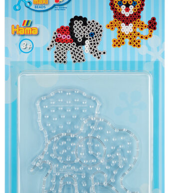 Hama Krasplaatjes 'Leeuw, Klein Olifantje', op Kaart