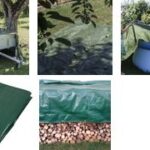 dm-folien houten afdekzeil, 1,5 x 6 m, groen, 610 g/m²