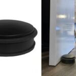 ALBA deurstopper, rvs oppervlak, zwart