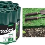 Bradas gazonrand, hoogte: 200 mm, lengte: 9 m, groen