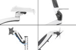 DIGITUS Monitorarm met muis- en toetsenbordplateau, wit