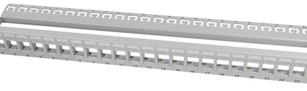 LogiLink 19" Keystone patchpaneel, niet gevuld, lichtgrijs