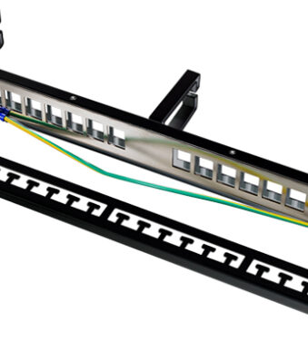 LogiLink 19" Keystone patchpaneel, 16 poorten, afgeschermd