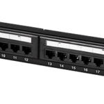 LogiLink 19" Patchpaneel Cat.6, 24 poorten, zwart, 1HE