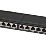 LogiLink 19" Patchpaneel Cat.6, 24 Poorten, zwart, 0,5 HE