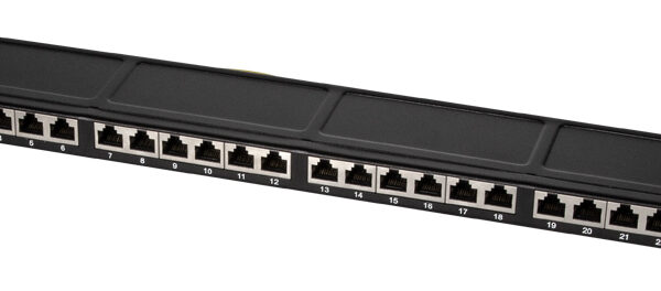 LogiLink 19" Patchpaneel Cat.6, 24 Poorten, zwart, 0,5 HE
