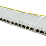 LogiLink 19" Patchpaneel Cat.6A, 24 poorten, lichtgrijs, 0,5 HE