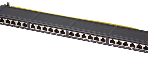 LogiLink 19" Patchpaneel Cat.6A, 24 poorten, zwart, 0,5 HE