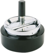 APS Draai-asbak PUSH, zilver/zwart