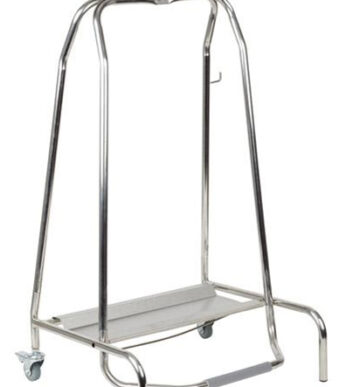 APS afvalzakhouder QUICKSTEP, 120 liter, zilver