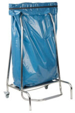 APS afvalzakhouder QUICKSTEP, 120 liter, zilver