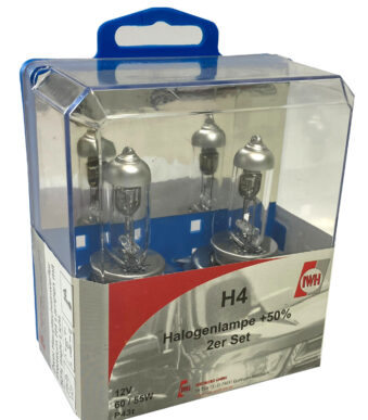 IWH H4 Reservelampenset Twinbox, 2-delig