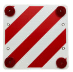 IWH Gevarendriehoek Kunststof, 500 x 500 mm, wit/rood