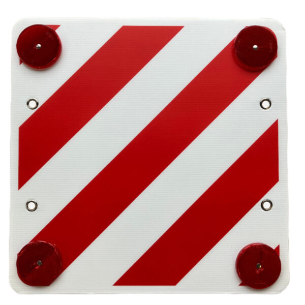 IWH Gevarendriehoek Kunststof, 500 x 500 mm, wit/rood