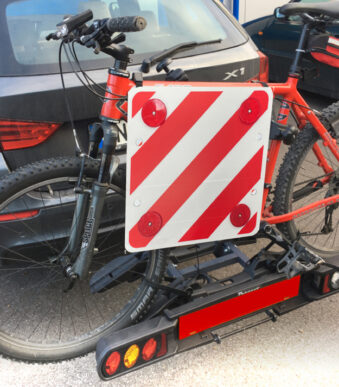 IWH Gevarendriehoek Kunststof, 500 x 500 mm, wit/rood