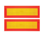 IWH Gevarendriehoek voor aanhangwagen, 565 x 195 mm, geel/rood
