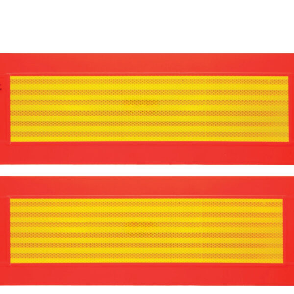 IWH Gevarendriehoek voor aanhangwagen, 565 x 195 mm, geel/rood