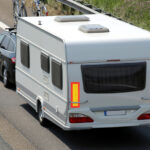 IWH Gevarendriehoek voor aanhangwagen, 565 x 195 mm, geel/rood