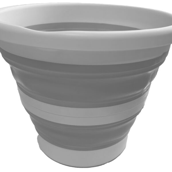 Linden Berg Opvouwbare emmer, rond, 10 liter, grijs/wit