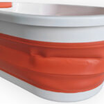 Linden Berg Wasmand, opvouwbaar, 36 liter, oranje/wit