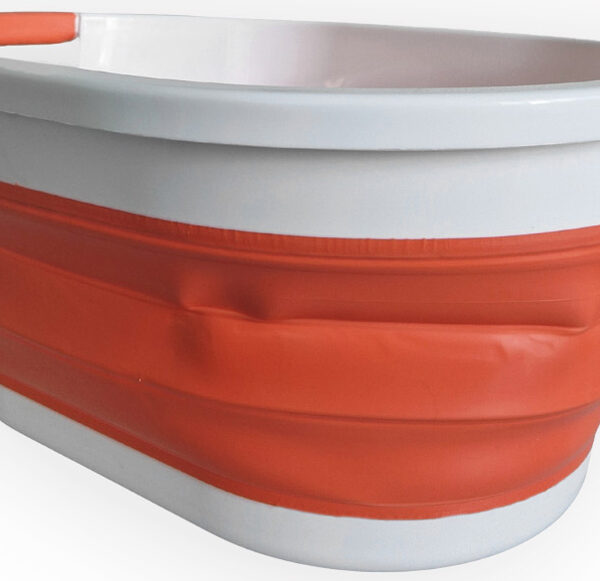 Linden Berg Wasmand, opvouwbaar, 36 liter, oranje/wit