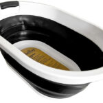 Linden Berg Wasmand, opvouwbaar, 36 liter, zwart/wit