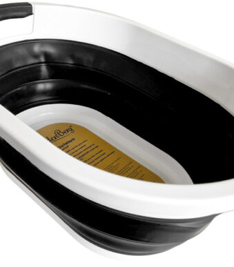 Linden Berg Wasmand, opvouwbaar, 36 liter, zwart/wit