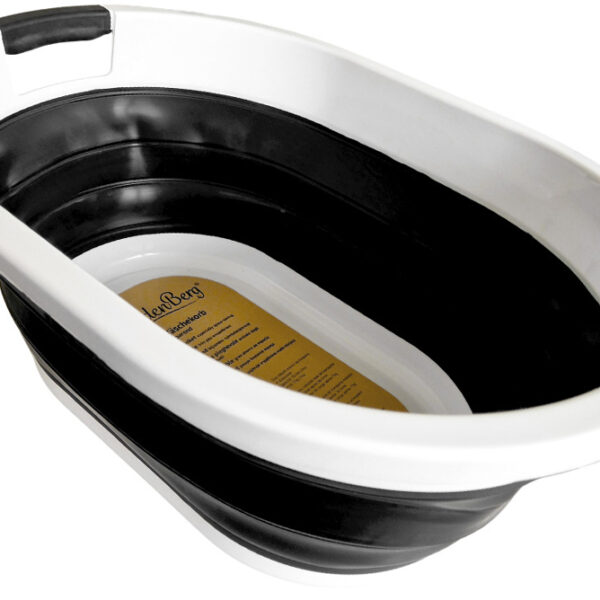 Linden Berg Wasmand, opvouwbaar, 36 liter, zwart/wit