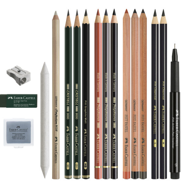 FABER-CASTELL Kunstenaarsset Discovery, 17-delig
