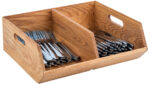 APS Buffetbox MODULO met 2 vakken, 350 x 310 x 125 mm, eiken