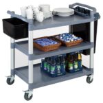 APS Serveer-/transportwagen READY, 3 etages, roestvrij staal/PP