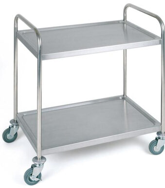 APS Serveer-/transportwagen GO, 2 etages, roestvrij staal
