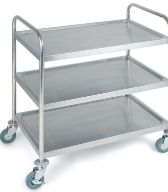APS Serveer-/transportwagen STEADY, 3 etages, roestvrij staal